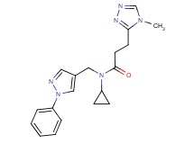 N-cyclopropyl-3-(4-methyl-4H-1,2,4-triazol-3-yl)-N-[(1-phenyl-1H-pyrazol-4-yl)methyl]propanamide