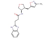 3-(1H-benzimidazol-2-yl)-N-{(3R*,4S*)-4-[(3-methylisoxazol-5-yl)methyl]tetrahydrofuran-3-yl}propanamide