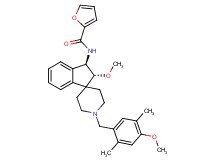 N-[(2R*,3R*)-2-methoxy-1'-(4-methoxy-2,5-dimethylbenzyl)-2,3-dihydrospiro[indene-1,4'-piperidin]-3-yl]-2-furamide