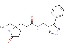 3-(2-ethyl-5-oxo-2-pyrrolidinyl)-N-[(3-phenyl-1H-pyrazol-4-yl)methyl]propanamide