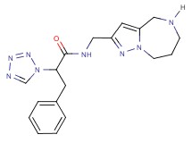 3-phenyl-N-(5,6,7,8-tetrahydro-4H-pyrazolo[1,5-a][1,4]diazepin-2-ylmethyl)-2-(1H-tetrazol-1-yl)propanamide hydrochloride