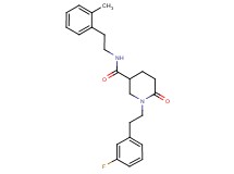 1-[2-(3-fluorophenyl)ethyl]-N-[2-(2-methylphenyl)ethyl]-6-oxo-3-piperidinecarboxamide