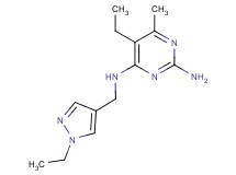 5-ethyl-N~4~-[(1-ethyl-1H-pyrazol-4-yl)methyl]-6-methylpyrimidine-2,4-diamine