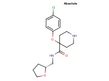 4-(4-chlorophenoxy)-N-[(2R)-tetrahydrofuran-2-ylmethyl]piperidine-4-carboxamide