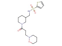 N-({1-[3-(1,2-oxazinan-2-yl)propanoyl]-3-piperidinyl}methyl)-2-thiophenesulfonamide