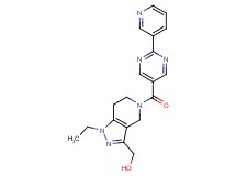 (1-ethyl-5-{[2-(3-pyridinyl)-5-pyrimidinyl]carbonyl}-4,5,6,7-tetrahydro-1H-pyrazolo[4,3-c]pyridin-3-yl)methanol