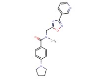 N-methyl-N-{[3-(3-pyridinyl)-1,2,4-oxadiazol-5-yl]methyl}-4-(1-pyrrolidinyl)benzamide