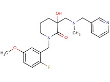 1-(2-fluoro-5-methoxybenzyl)-3-hydroxy-3-{[methyl(pyridin-3-ylmethyl)amino]methyl}piperidin-2-one