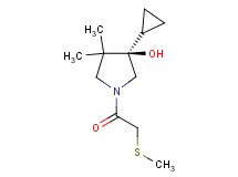 (3R)-3-cyclopropyl-4,4-dimethyl-1-[(methylthio)acetyl]-3-pyrrolidinol