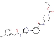 ethyl 4-{[3-(4-{[(3-methylphenyl)acetyl]amino}-1H-pyrazol-1-yl)benzoyl]amino}-1-piperidinecarboxylate
