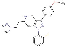 N-{[1-(2-fluorophenyl)-3-(4-methoxyphenyl)-1H-pyrazol-4-yl]methyl}-4-(1H-pyrazol-1-yl)-2-butanamine