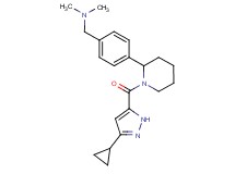 (4-{1-[(3-cyclopropyl-1H-pyrazol-5-yl)carbonyl]-2-piperidinyl}benzyl)dimethylamine