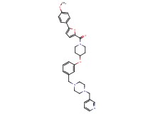 1-[3-({1-[5-(4-methoxyphenyl)-2-furoyl]-4-piperidinyl}oxy)benzyl]-4-(3-pyridinylmethyl)piperazine