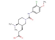 3-[(3R*,4S*)-1-{[(3-chloro-4-methoxyphenyl)amino]carbonyl}-4-(dimethylamino)piperidin-3-yl]propanoic acid