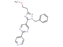 5-[1-benzyl-3-(2-methoxyethyl)-1H-1,2,4-triazol-5-yl]-2-pyridin-4-ylpyrimidine