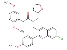 N-{[7-chloro-2-(4-methoxyphenyl)-3-quinolinyl]methyl}-2-(2,5-dimethoxyphenyl)-N-(tetrahydro-2-furanylmethyl)acetamide