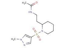 N-(2-{1-[(1-methyl-1H-pyrazol-4-yl)sulfonyl]-2-piperidinyl}ethyl)acetamide