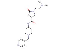 1-[2-(dimethylamino)ethyl]-5-oxo-N-[1-(4-pyridinylmethyl)-4-piperidinyl]-3-pyrrolidinecarboxamide