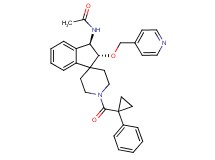 N-[(2R*,3R*)-1'-[(1-phenylcyclopropyl)carbonyl]-2-(4-pyridinylmethoxy)-2,3-dihydrospiro[indene-1,4'-piperidin]-3-yl]acetamide