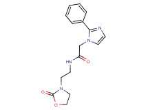 N-[2-(2-oxo-1,3-oxazolidin-3-yl)ethyl]-2-(2-phenyl-1H-imidazol-1-yl)acetamide