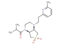 (4aR*,7aS*)-1-isobutyryl-4-[2-(6-methylpyridin-2-yl)ethyl]octahydrothieno[3,4-b]pyrazine 6,6-dioxide