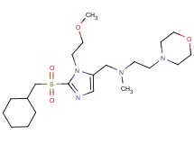 N-{[2-[(cyclohexylmethyl)sulfonyl]-1-(2-methoxyethyl)-1H-imidazol-5-yl]methyl}-N-methyl-2-(4-morpholinyl)ethanamine