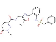 N-[(2-{2-[(benzylsulfonyl)amino]phenyl}-5-methyl-1,3-oxazol-4-yl)methyl]-1-methyl-6-oxo-1,4,5,6-tetrahydro-3-pyridazinecarboxamide