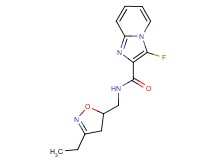 N-[(3-ethyl-4,5-dihydroisoxazol-5-yl)methyl]-3-fluoroimidazo[1,2-a]pyridine-2-carboxamide