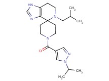 5-isobutyl-1'-[(1-isopropyl-1H-pyrazol-4-yl)carbonyl]-1,5,6,7-tetrahydrospiro[imidazo[4,5-c]pyridine-4,4'-piperidine]