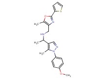 1-[1-(4-methoxyphenyl)-5-methyl-1H-pyrazol-4-yl]-N-{[5-methyl-2-(2-thienyl)-1,3-oxazol-4-yl]methyl}ethanamine
