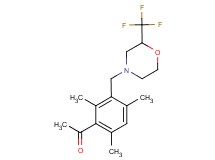 1-(2,4,6-trimethyl-3-{[2-(trifluoromethyl)morpholin-4-yl]methyl}phenyl)ethanone