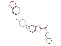 5-[1-(1,3-benzodioxol-5-ylmethyl)-4-hydroxy-4-piperidinyl]-N-(tetrahydro-2-furanylmethyl)-1-benzofuran-2-carboxamide