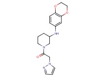 N-(2,3-dihydro-1,4-benzodioxin-6-yl)-1-(1H-pyrazol-1-ylacetyl)-3-piperidinamine