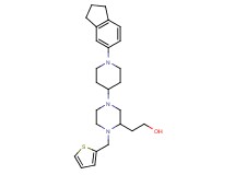 2-[4-[1-(2,3-dihydro-1H-inden-5-yl)-4-piperidinyl]-1-(2-thienylmethyl)-2-piperazinyl]ethanol