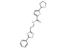 N-[2-(5-phenyl-1,2,4-oxadiazol-3-yl)ethyl]-5-(tetrahydro-2-furanyl)-2-thiophenecarboxamide