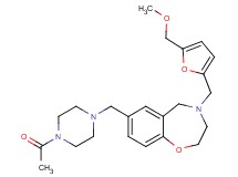 7-[(4-acetyl-1-piperazinyl)methyl]-4-{[5-(methoxymethyl)-2-furyl]methyl}-2,3,4,5-tetrahydro-1,4-benzoxazepine