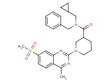 N-benzyl-N-(cyclopropylmethyl)-1-[4-methyl-7-(methylsulfonyl)-2-quinazolinyl]-3-piperidinecarboxamide