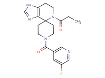 1'-[(5-fluoropyridin-3-yl)carbonyl]-5-propionyl-1,5,6,7-tetrahydrospiro[imidazo[4,5-c]pyridine-4,4'-piperidine]