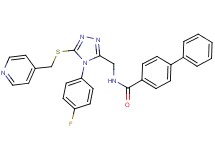 N-({4-(4-fluorophenyl)-5-[(4-pyridinylmethyl)thio]-4H-1,2,4-triazol-3-yl}methyl)-4-biphenylcarboxamide