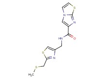 N-({2-[(methylthio)methyl]-1,3-thiazol-4-yl}methyl)imidazo[2,1-b][1,3]thiazole-6-carboxamide
