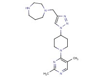 1-({1-[1-(2,5-dimethyl-4-pyrimidinyl)-4-piperidinyl]-1H-1,2,3-triazol-4-yl}methyl)-1,4-diazepane bis(trifluoroacetate)
