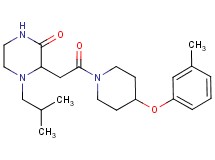 4-isobutyl-3-{2-[4-(3-methylphenoxy)-1-piperidinyl]-2-oxoethyl}-2-piperazinone