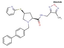 (4S)-1-(4-biphenylylmethyl)-N-[(4-methyl-1,2,5-oxadiazol-3-yl)methyl]-4-(2-pyridinylthio)-L-prolinamide