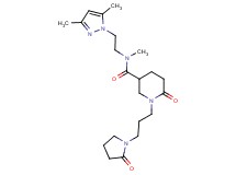 N-[2-(3,5-dimethyl-1H-pyrazol-1-yl)ethyl]-N-methyl-6-oxo-1-[3-(2-oxo-1-pyrrolidinyl)propyl]-3-piperidinecarboxamide