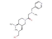 3-{(3R*,4S*)-4-(dimethylamino)-1-[N-methyl-N-(pyridin-4-ylmethyl)glycyl]piperidin-3-yl}propan-1-ol