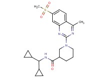 N-(dicyclopropylmethyl)-1-[4-methyl-7-(methylsulfonyl)-2-quinazolinyl]-3-piperidinecarboxamide