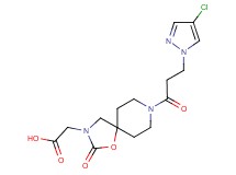 {8-[3-(4-chloro-1H-pyrazol-1-yl)propanoyl]-2-oxo-1-oxa-3,8-diazaspiro[4.5]dec-3-yl}acetic acid