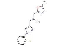 1-[1-(2-fluorophenyl)-1H-pyrazol-4-yl]-N-methyl-N-[(5-methyl-1,3,4-oxadiazol-2-yl)methyl]methanamine
