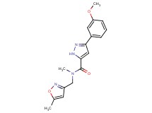 3-(3-methoxyphenyl)-N-methyl-N-[(5-methyl-3-isoxazolyl)methyl]-1H-pyrazole-5-carboxamide