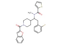 N-[1-[1-(1-benzofuran-2-ylcarbonyl)-4-piperidinyl]-2-(2-fluorophenyl)ethyl]-N-methyl-2-thiophenecarboxamide
